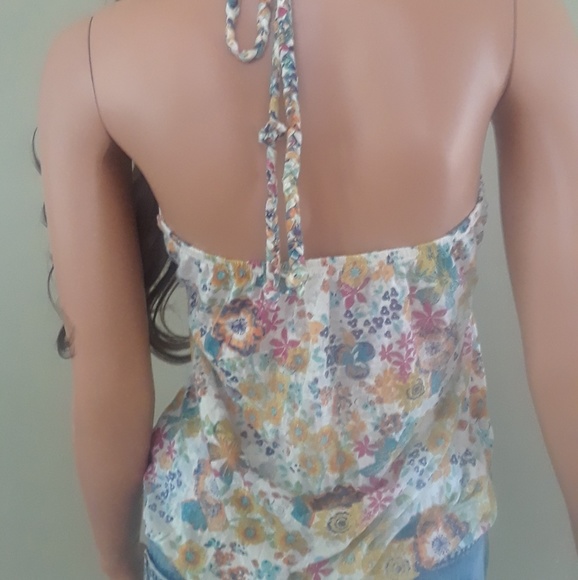 2/$15 - Floral and Lace Halter Top - Picture 6 of 6